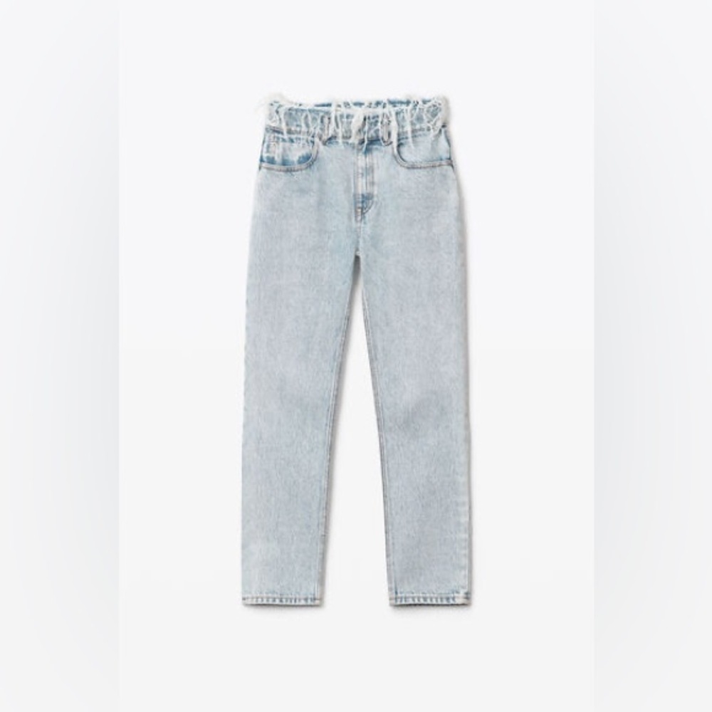 ALEXANDER WANG
BELTED FRAYED STRAIGHT JEANS NWT